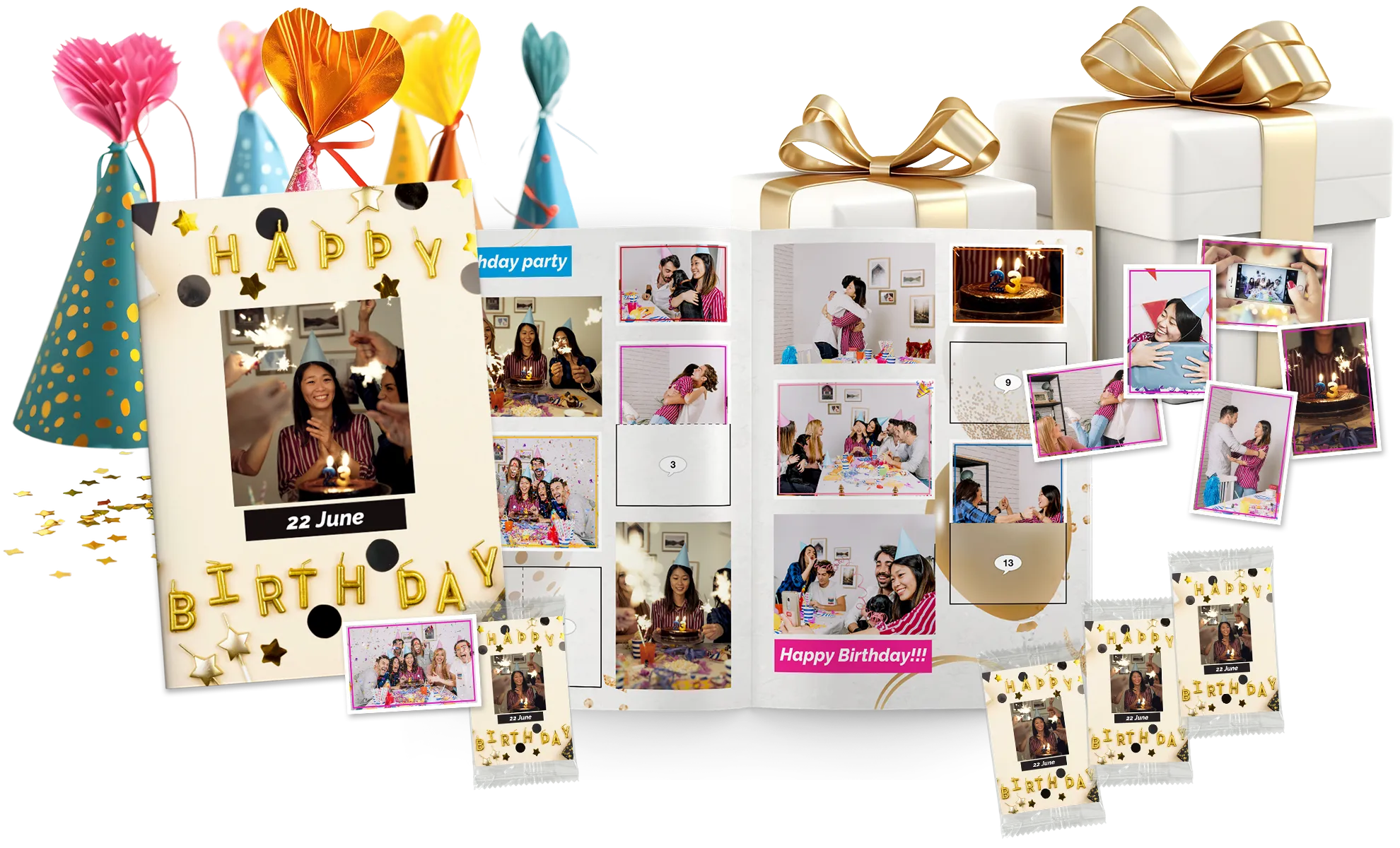album di figurine personalizzato con foto per regalo di compleanno