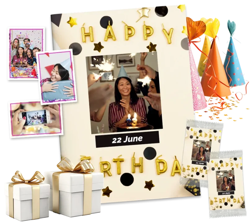 album di figurine personalizzato con foto per regalo di compleanno