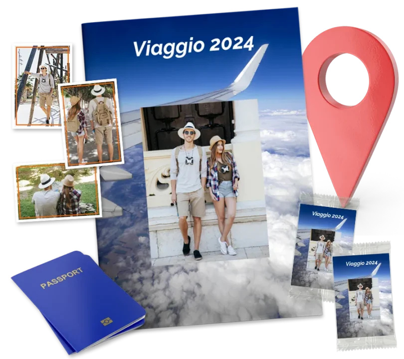 album di figurine con foto di viaggio