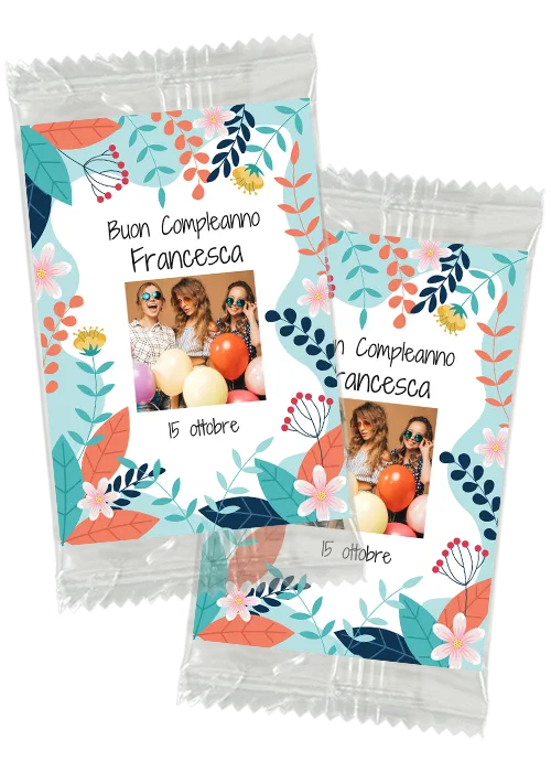 bustine di figurine personalizzate con foto per regalo di compleanno