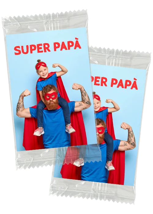 bustine di figurine personalizzate con foto regalo festa del papà