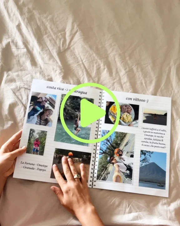 testimonianza video album di figurine personalizzato viaggio